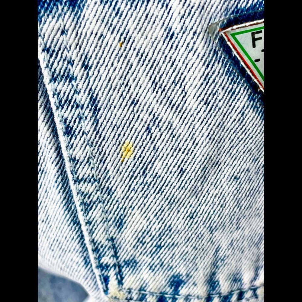 ⭐️HP⭐️VTG▪️FILIPPO-TOTTI▪️Floral Embroidered Distressed Acid Wash Denim Shorts - Picture 11 of 14